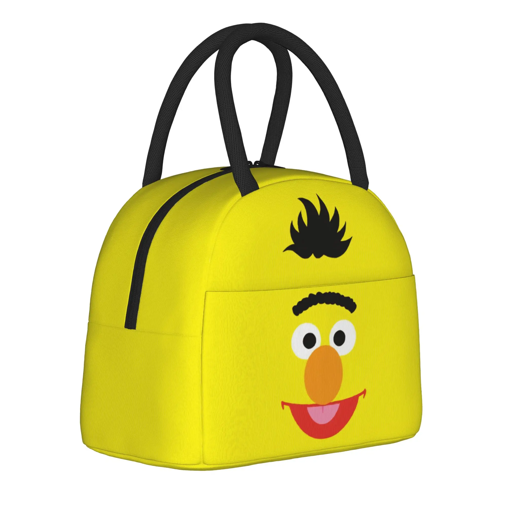 Happy Bert Insulated Lunch Bag Leakproof Sesames Streets Meal Container Cooler Bag Lunch Box Tote Office  Picnic Girl Boy