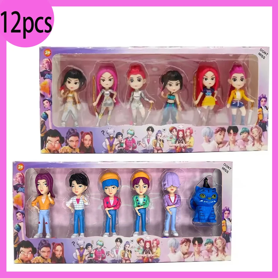 شخصية أنيمي Kpops شيطان الصيادين رومي زوي ميرا أنيمي بولي فينيل كلوريد مجموعة شخصيات الحلي المكتبية هدية للأطفال #1