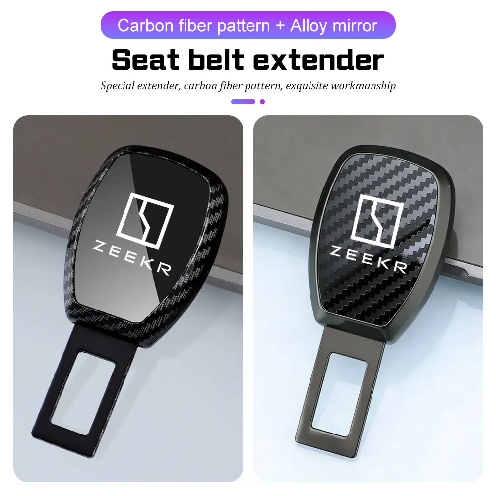 Extensor de Cinto de Segurança Premium para Carro, Clipe de Fivela de Segurança Automotiva, Acessórios de Substituição para ZEEKR 001 007 X 7x 009