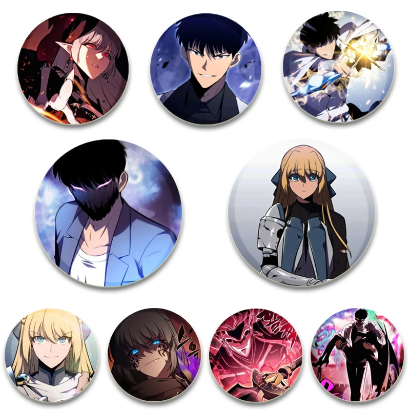 32/58mm Anime I'm The Max-Level Newbie Badge Round Soft Button Pin Creative Brooch for Backpack Clothes Decoration Fashion Gifts