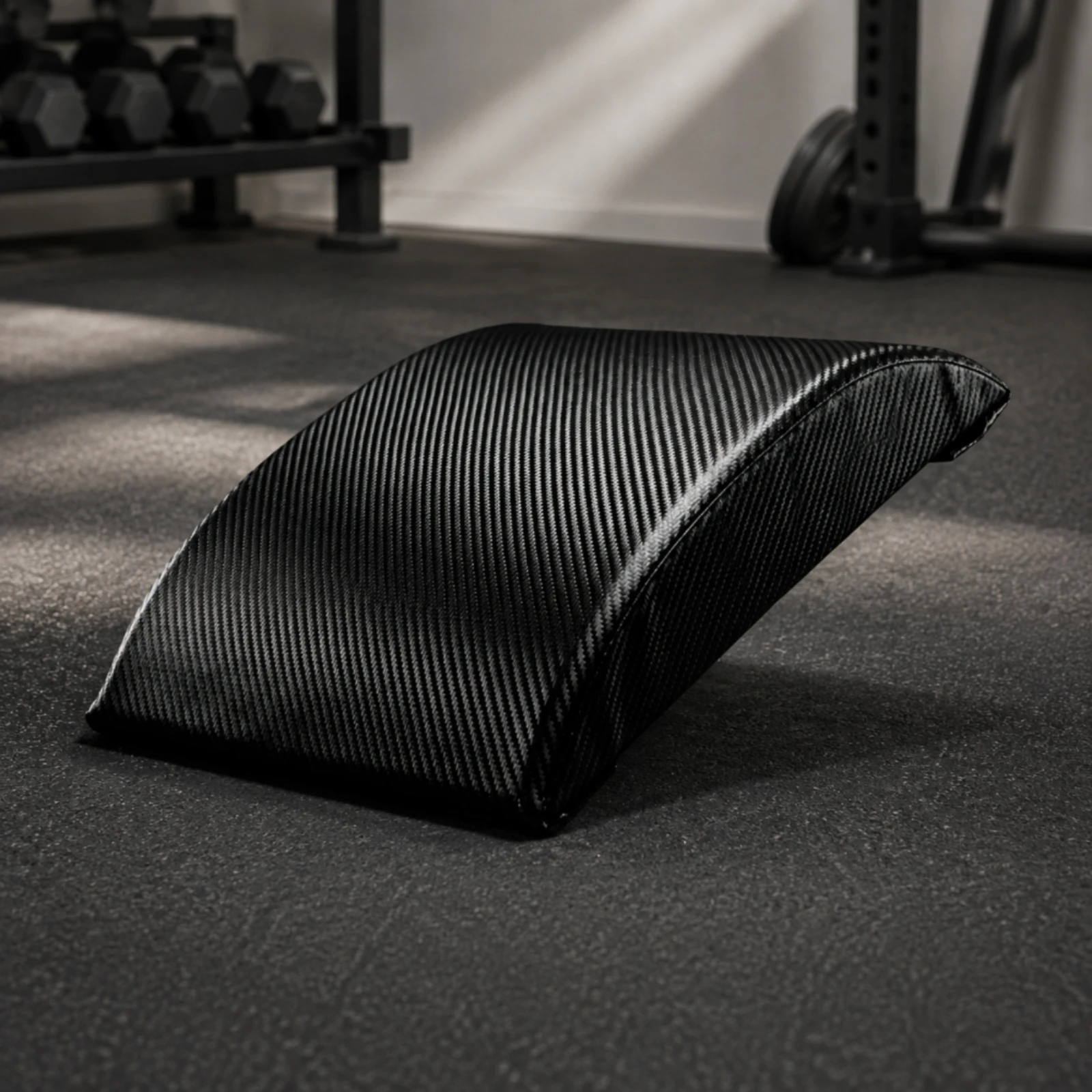 Curved Back-Support Fitness Cushion Sweat-Resistant Arched Sit-up Support Cushion Ab Exercise Pad Wipe-Clean for Adults
