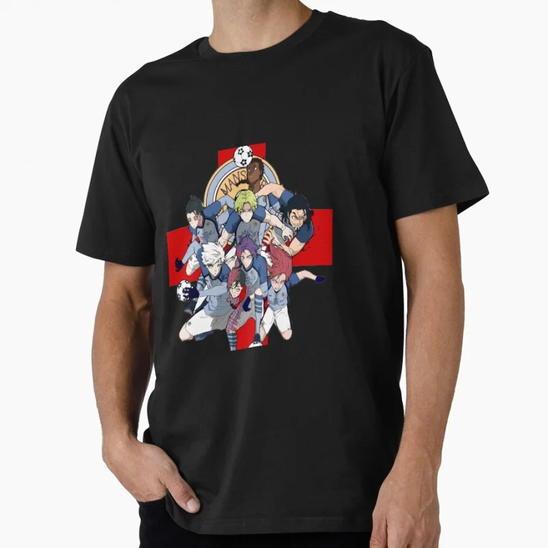 

Striker Takeover Anime Mashup Japan Football Manga Blue Lock Gift t shirt for Soccer sports S-6XL Large size Tops 100% clothes