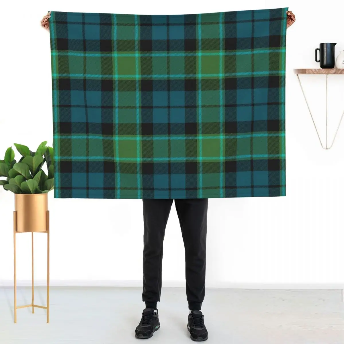 Graham of Menteith Muted Tartan Throw Blanket halloween Camping Decorative Sofa Extra Large Throw Soft funny gift Blankets