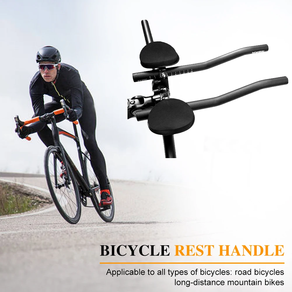 Bicycle Rest TT Handlebar Clip on Aero Bars Handlebar Ergonomic Extension Triathlon Aerobars MTB Road Bike Cycling Handlebars