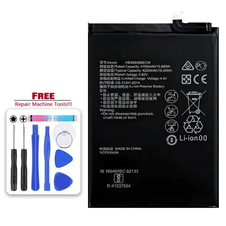 

Аккумулятор HB486486ECW для Huawei P30 Pro, Mate20, Mate 20, 4200 мАч, долговечный