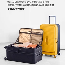 Trolley case Large capacity luggage New side open lid weighing suitcase Female traveling 28PLUS suitcase Male