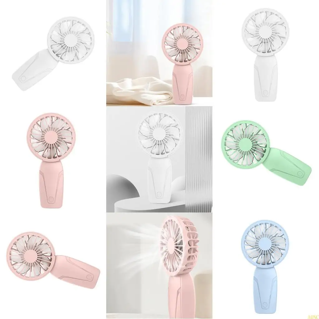 Ventola portatile a0nc ventola portatile ricaricabile ventola tascabile a 3 velocità per ventole tascabile per interni
