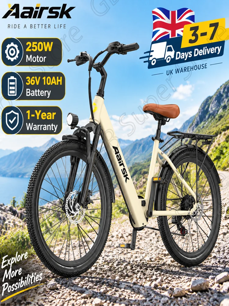 AliExpress NONE Adult City Commuter Electric Bicycle 250W Brushless Motor 36V13AH Lithium Battery 24 Inch Tire NFC Card Unlock for Daily Riding E-bike