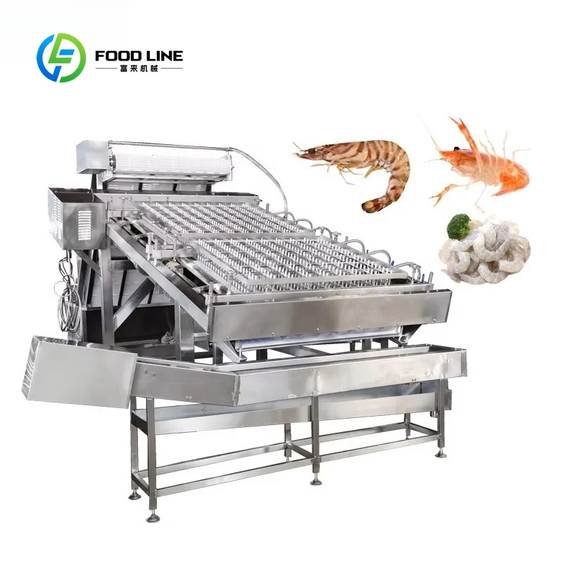 Automatic River Shrimp Shell Peeler Machine Customized Industrial Peeled Shrimp Production Line Equipment