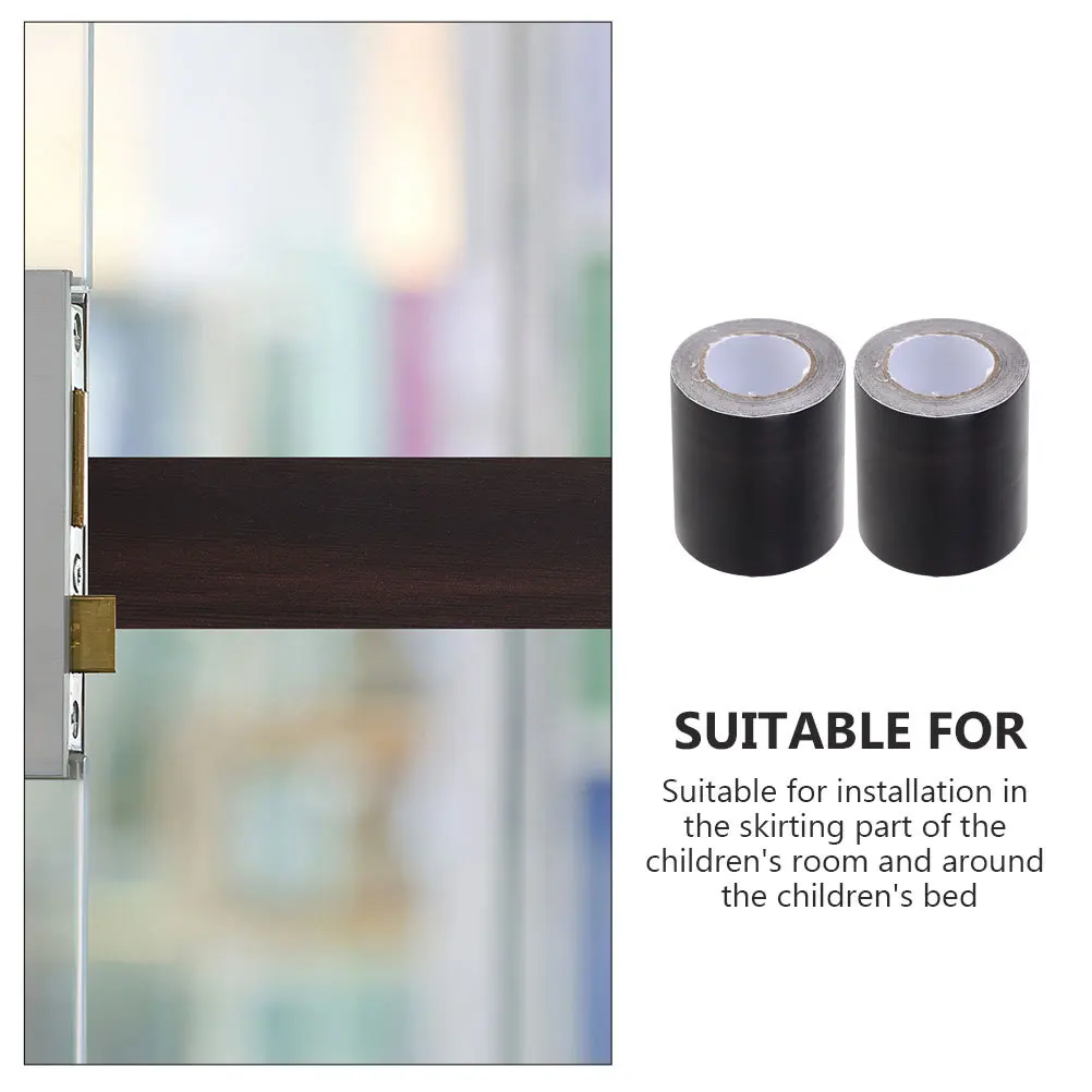 

Self Adhesive Wall Molding Trim Flexible Skirting Board Stickers for Childrens Room Decoration Black PVC Adhesive Wall Trim