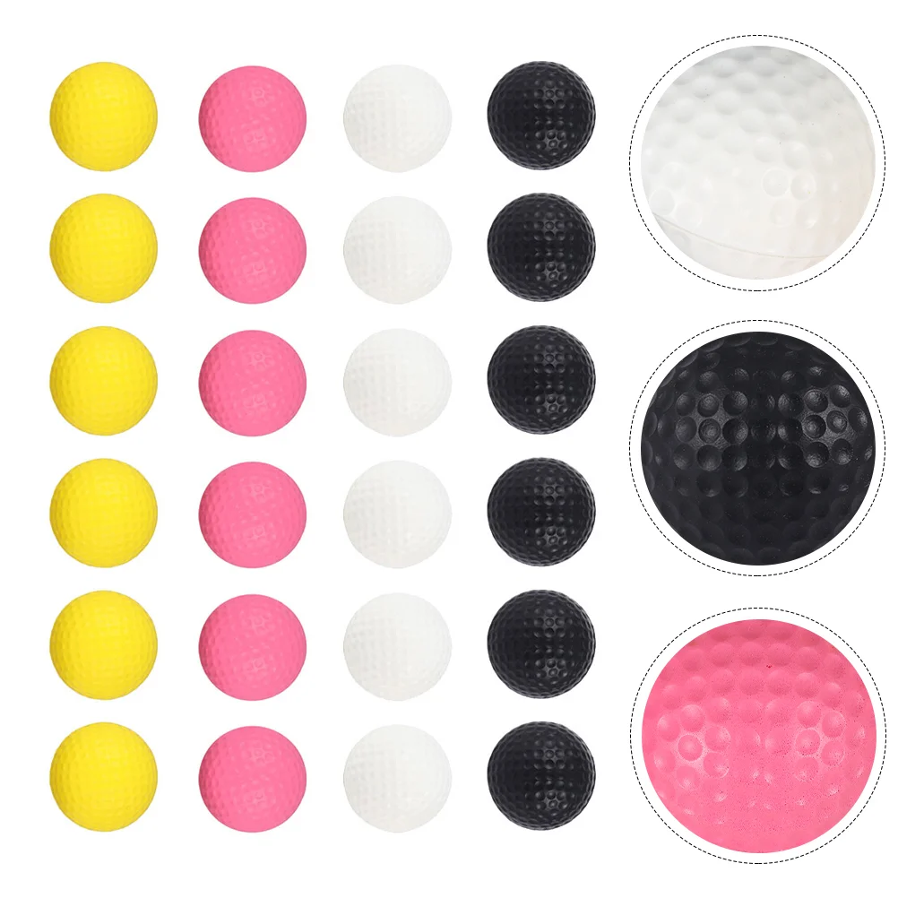 24Pcs Colored Golfs Ball PU Elastic Golfs Ball Golfs Practice Training Ball golfs practice ball indoor golfs ball