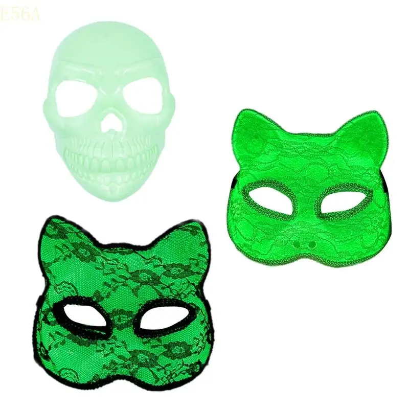 

E56A Cats Masquerade Mask Night Lights Mask Venetians Mask Half Face Mask Party Mask