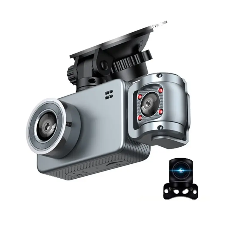 A33K-Front 2160P 4K Triple Lens Car Dashcam Dash Cam Inside/Rear 720P Night Vision Wifi App Control G-Sensor Parking Monitor