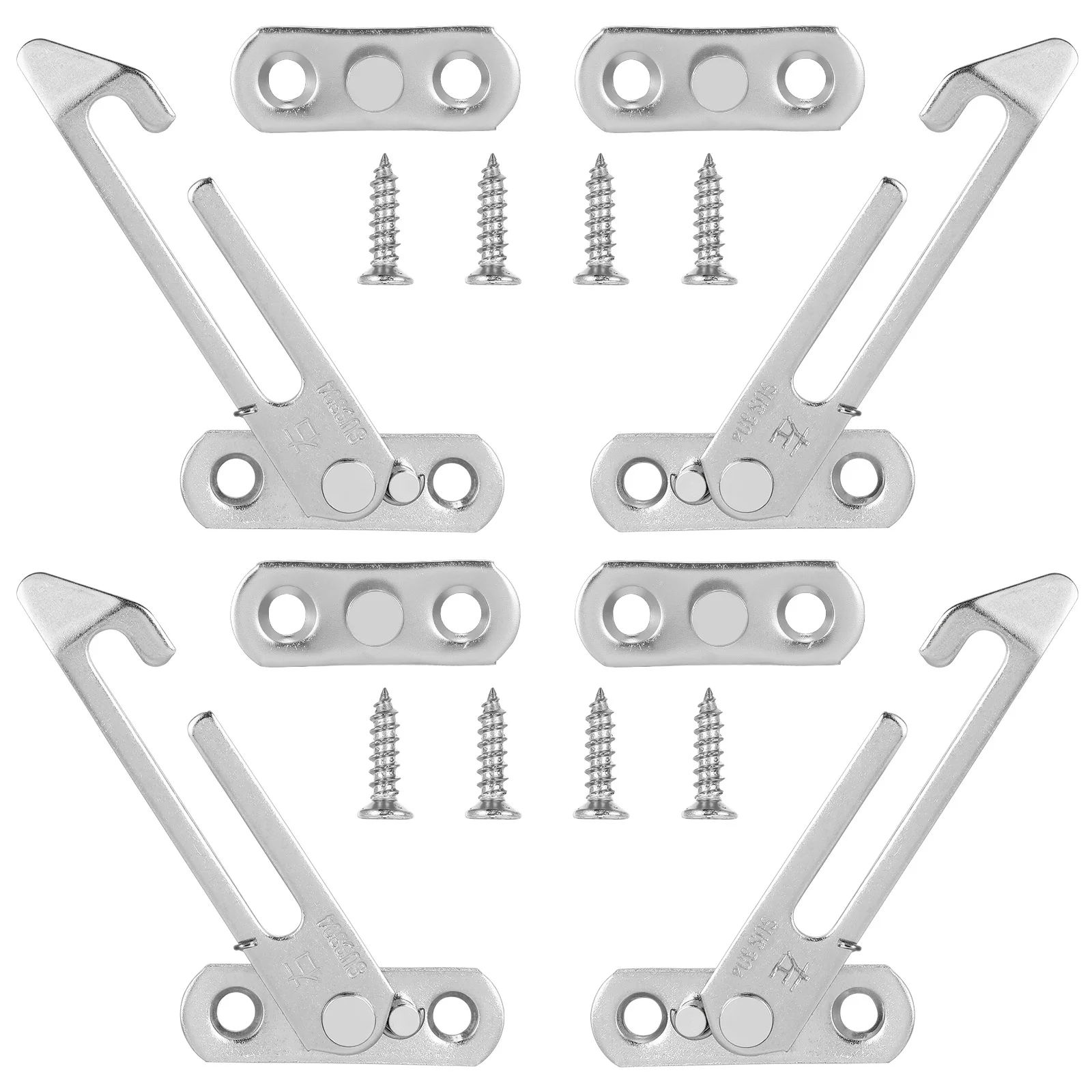 

4Pcs Window Stopper Lock Safety Stainless Steel Concealed Restrictor Secure Window Opening Angle Stopper