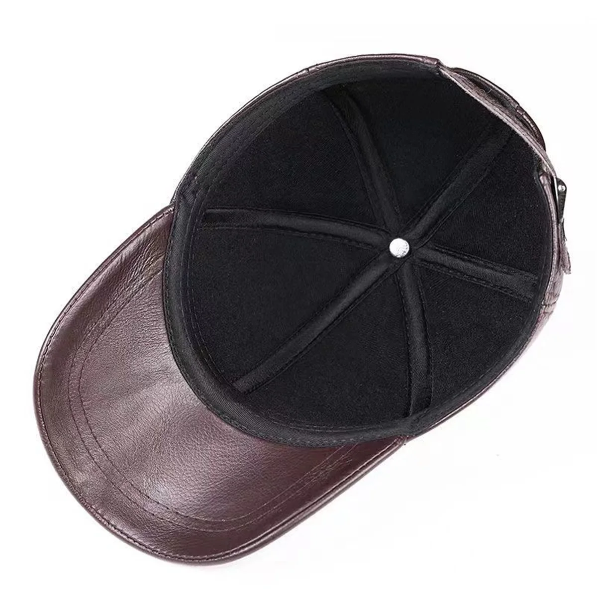 Spring and Autumn first layer sheepskin baseball cap casual men's hat