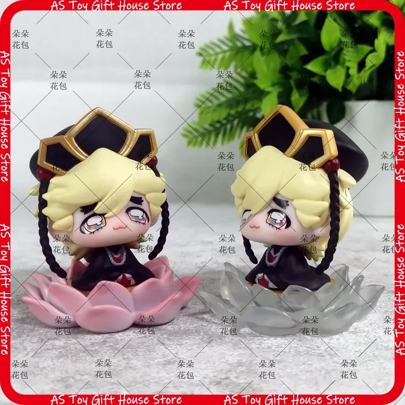 Demon Slayer Douma Chibi Anime Figure Lotus Sitting Pose Car Decor Computer Case Ornament Noodle Stopper Collectible Figurine
