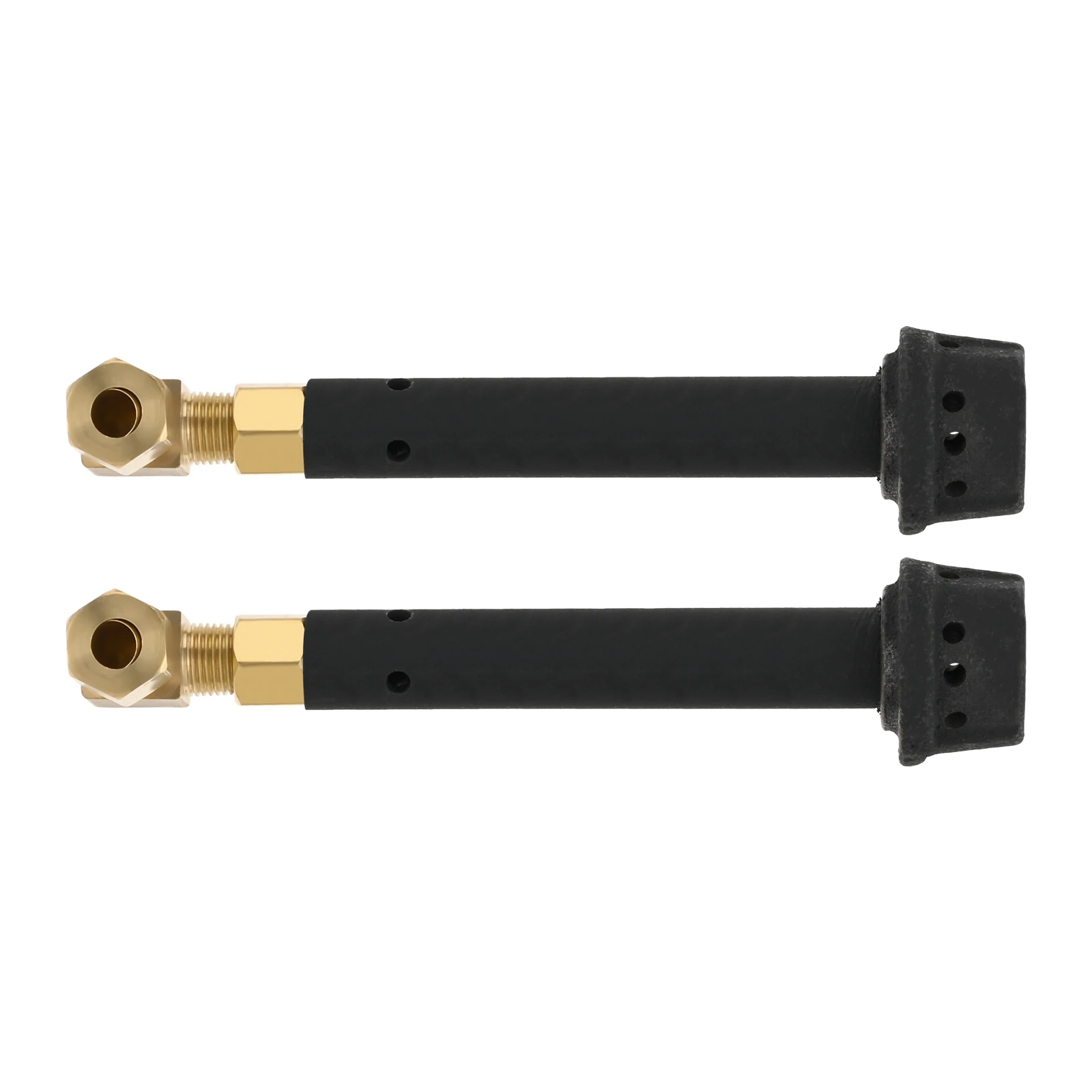 2Pcs Casting Iron Jet Burner Replacement Jet Burner Pilot for Chinese Wok Range Safety Flame 5.11 Inch with 1/4