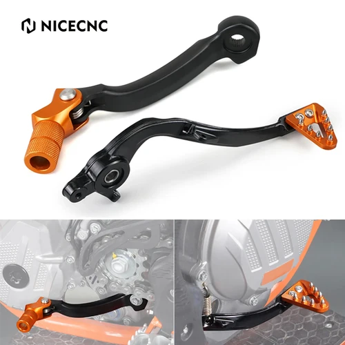 NICECNC para KTM EXC 300 EXCF 350 SX 125 SXF 450 XC XCW TPi 2017-2023 palanca de cambio de Pedal de freno de aluminio forjado ajustable