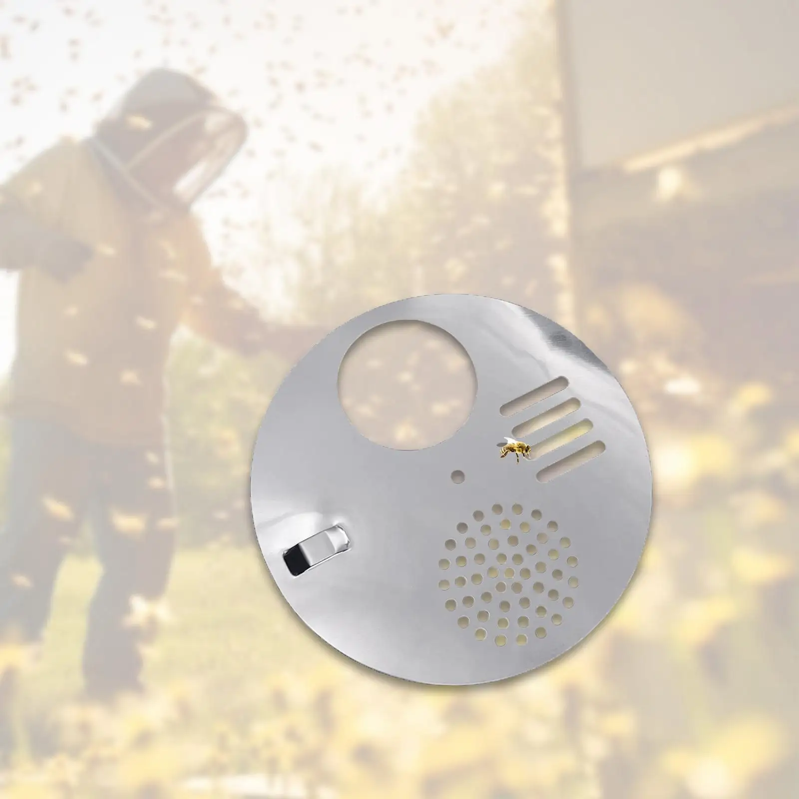 10x Metal Bee Hive Box Door Disc Rotated Stainless Steel Mouse Guard Diameter 12.5cm Beekeeping Supplies Protective Beehive Door