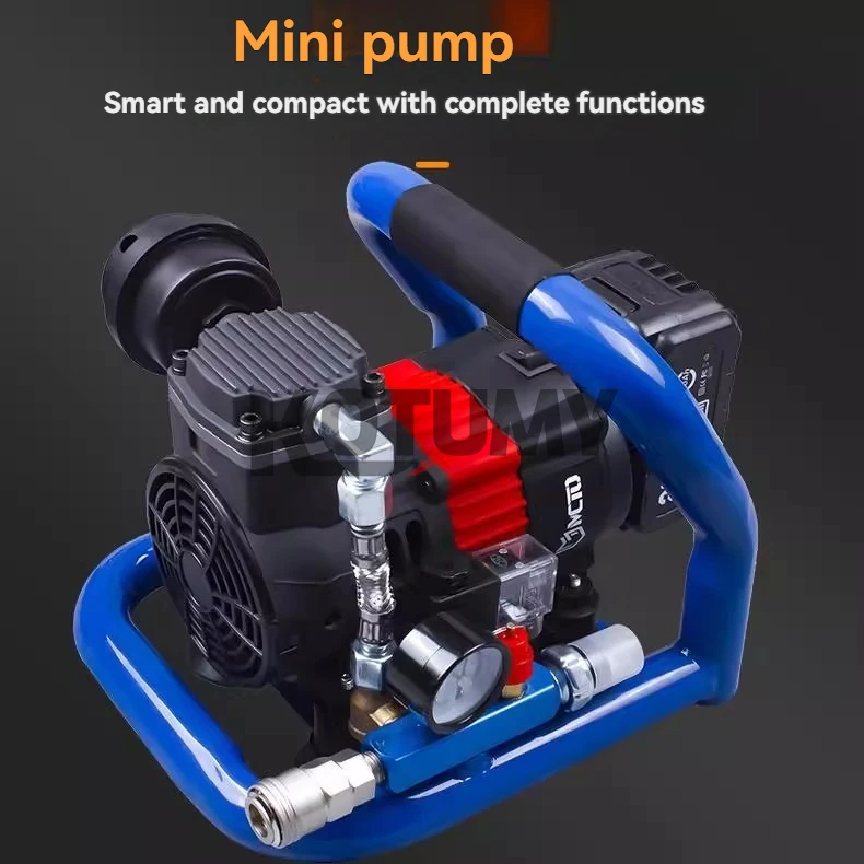 リチウム電池式ブラシレスエアコンプレッサー高圧エアポンプ車用タイヤインフレーターポンプポータブル静音エアコンプレッサー
