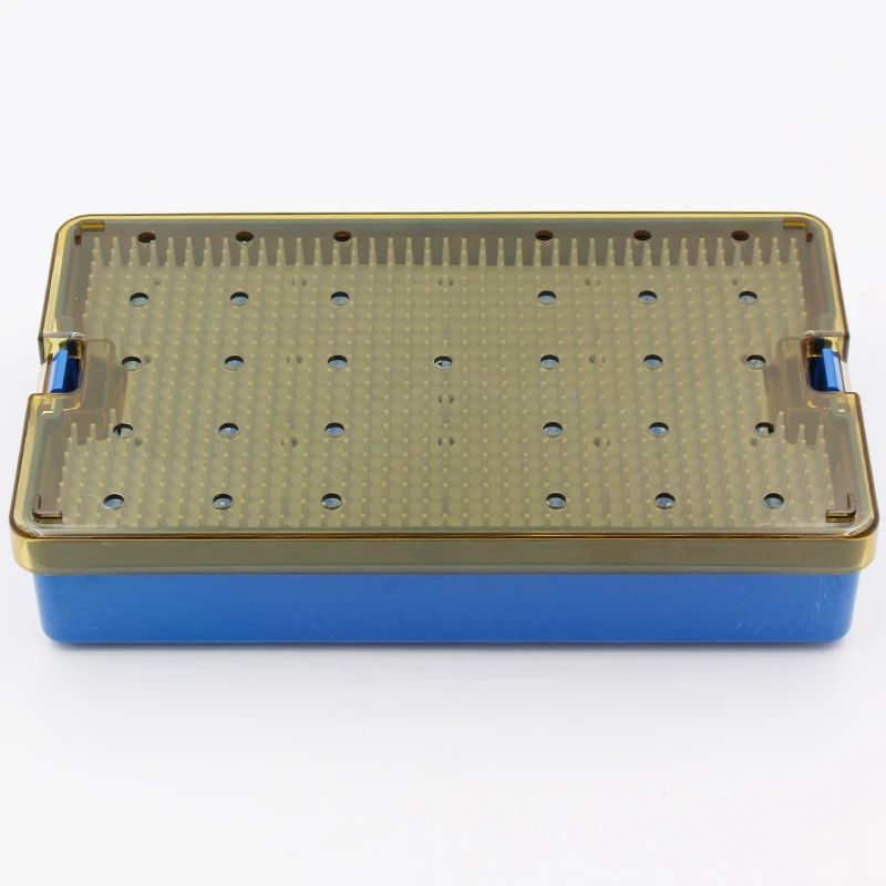 Caja de esterilización de gel de sílice importada, instrumento microscópico de cirugía oftálmica, esterilización, alta temperatura y alta presión