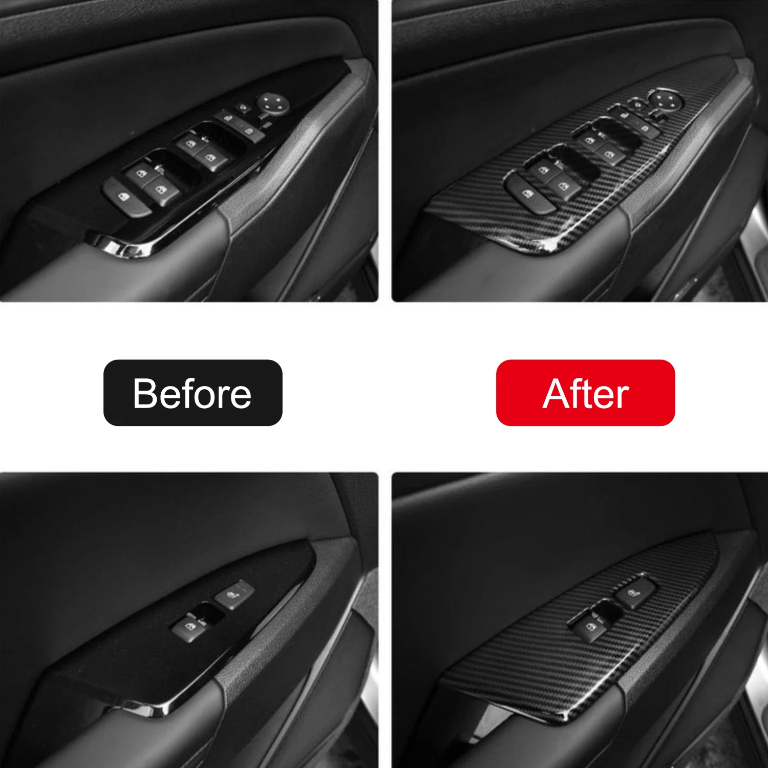 Only Fit LHD! For Kia Sportage NQ5 2022 2023 Car Accessories ABS Carbon Inner Window Lift Switch Button Panel Cover Trim image 6