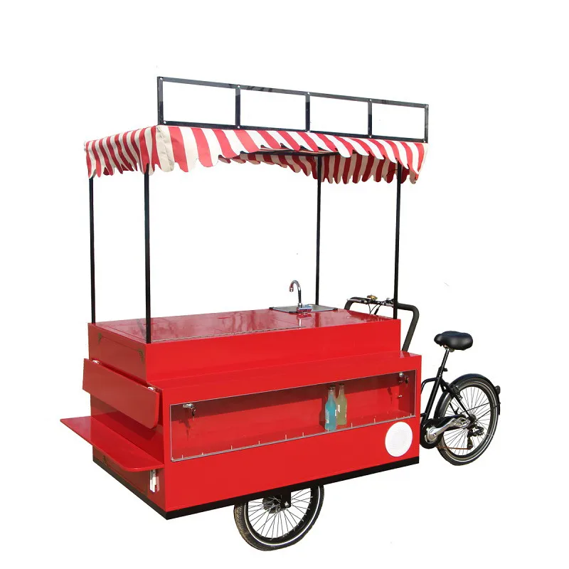 

Hot Sale Coffee Bike Street Ice Cream Mobile Coffee Cart Food Vending Cart Adult ElectricTricycle Cargo Free Shipping