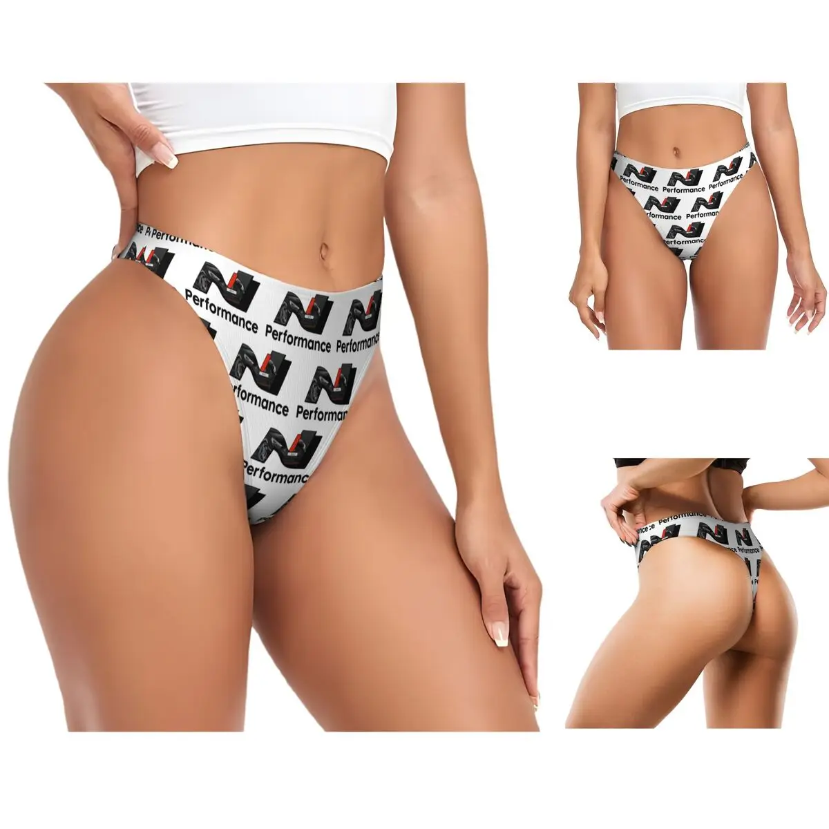 Custom N Performance Logo (1) G-string Panties Breathable Women Stretch Thongs Comfort Underwear
