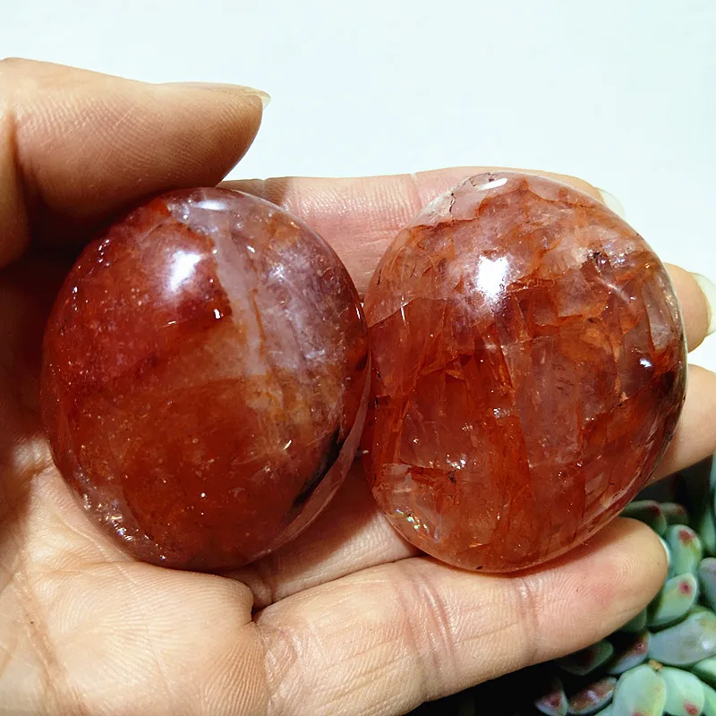 High quality Natural Stone Red Hematoid quartz Crystal palm Meditate Energy Chakra Healing Feng Shui Crystal Home Decoration