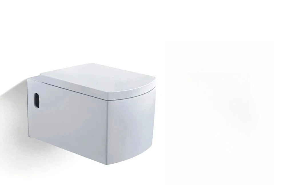 

z Glossy white new arrival wall mounter porcelain closestool bathroom saving water rimless ceramic wall hung toilet bowl