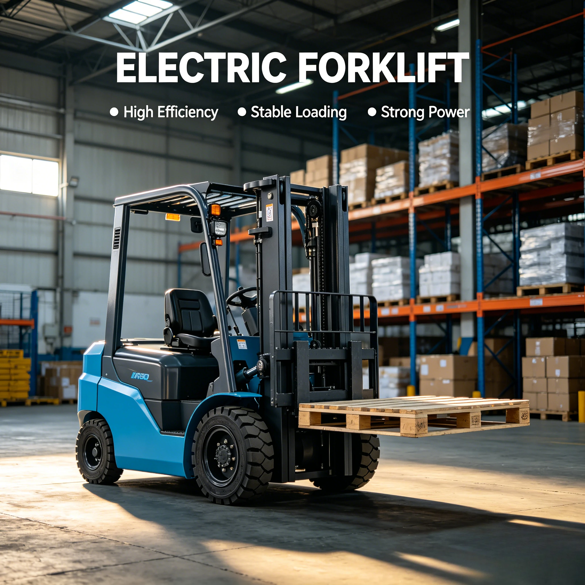 Free Shipping Electric Forklift 1 Ton 1.5 Ton 3 Ton Warehouse Handling Lift Battery Forklift 4 Wheel for Sale