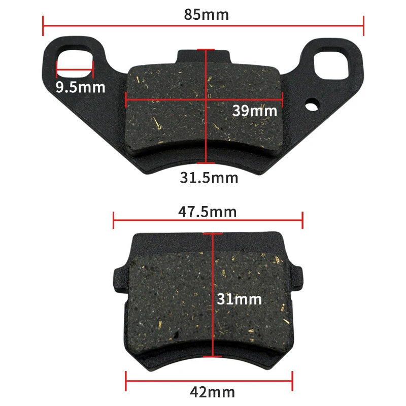 1 Pair Motorcycle BRAKE PADS 50cc - 250cc ATV Quad Go Kart Most Dirt Pit Bike Scooter Hydraulic Brake PADS