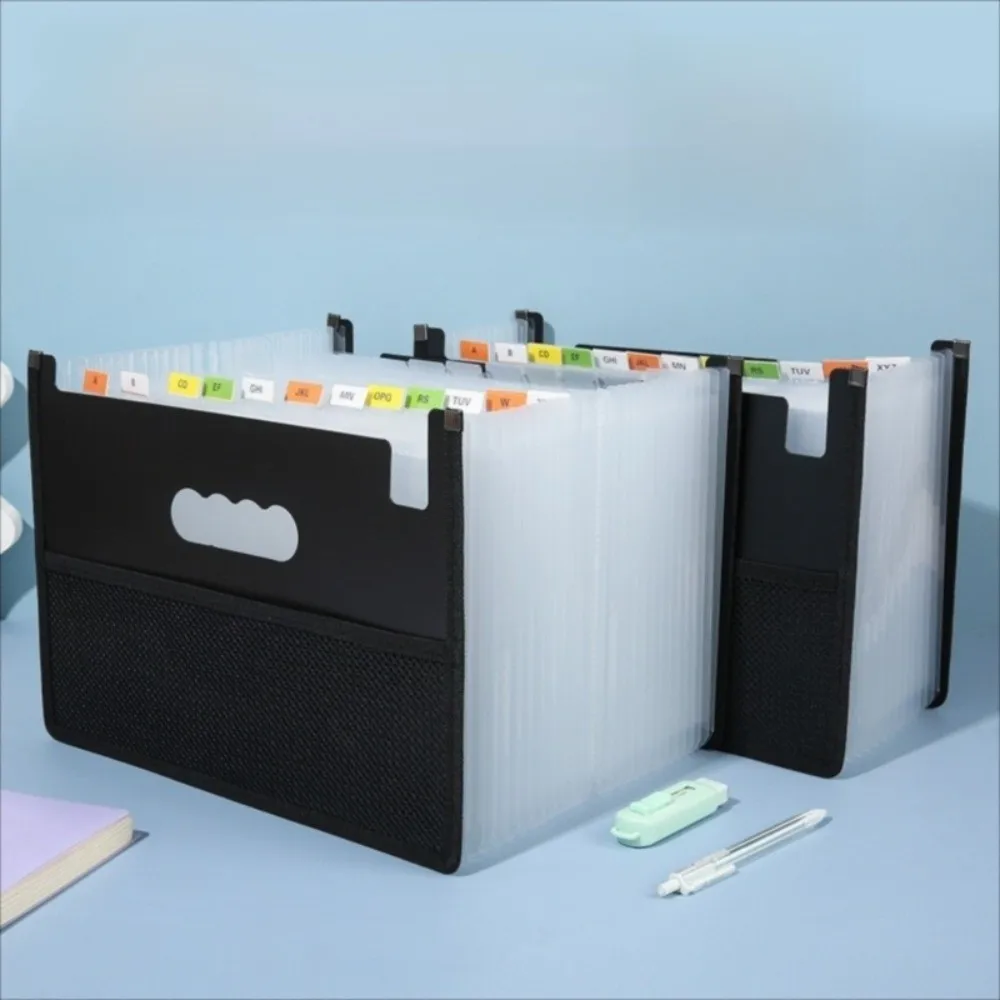 Versatile 13/25 Pockets Expanding File Box A4 Expanding Capacity Multi-Layer File Bag Classified Storage Bags Student