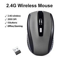 Wireless Mouse 2.4G Portable Optical Ergonomic Mice For Laptop iPad Tablet Notebook Mobile Phone Office Gaming Mouse USB Adapter