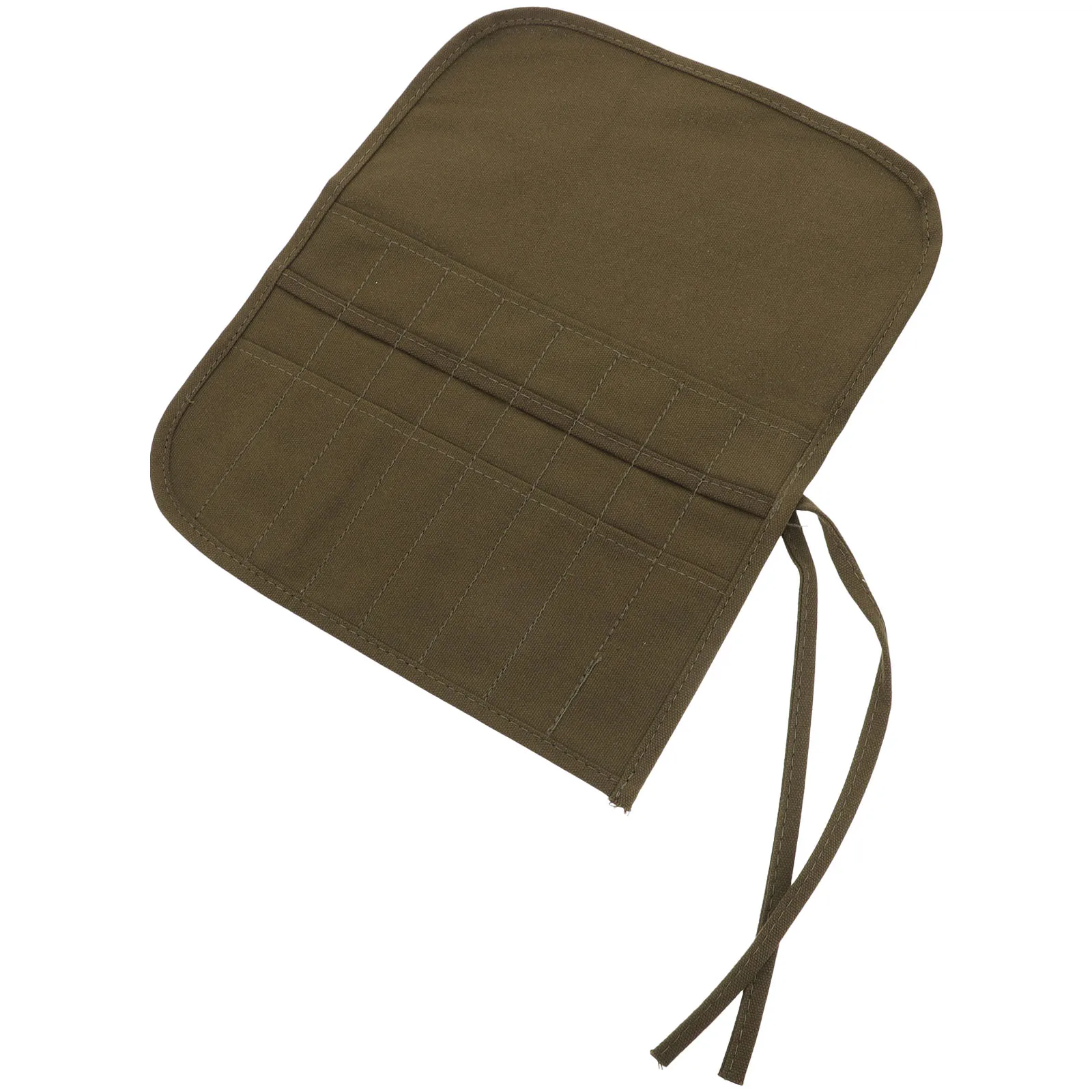 حقيبة تخزين فرشاة الطلاء القماشية ذات 16 فتحة، مقلمة عسكرية، منظم فرش الرسم، لوازم فنية محمولة