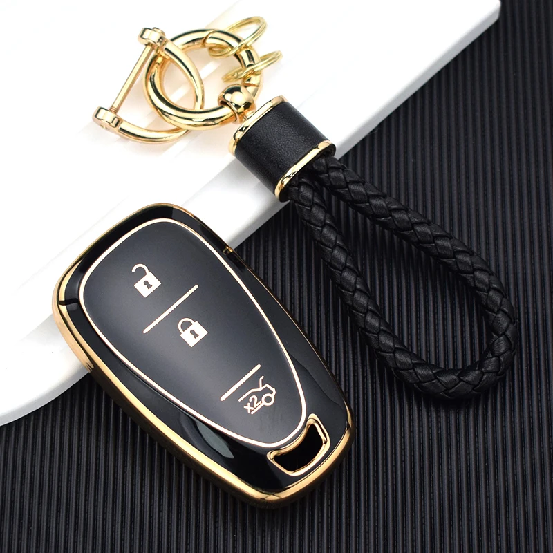 For Chevrolet Malibu Blazer Traverse Seeker Onix Equino Volt Bolt Trax Orlando Cruze Spark Sonic Camaro TPU Car Key Case Cover