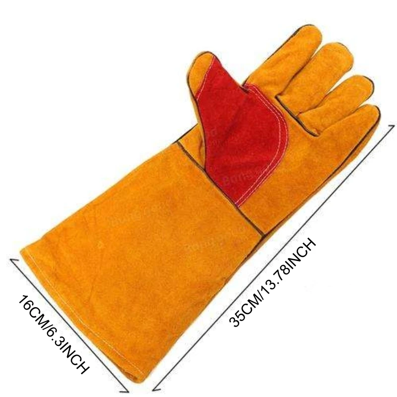 Anti-Biss-Sicherheitshandschuhe, Leder, Haustiergriff, Beißen, Schutzhandschuhe zum Fangen von Hunden, Katzen, Reptilien, Tier, Greifen, Trainingshandschuhe – Detail 13