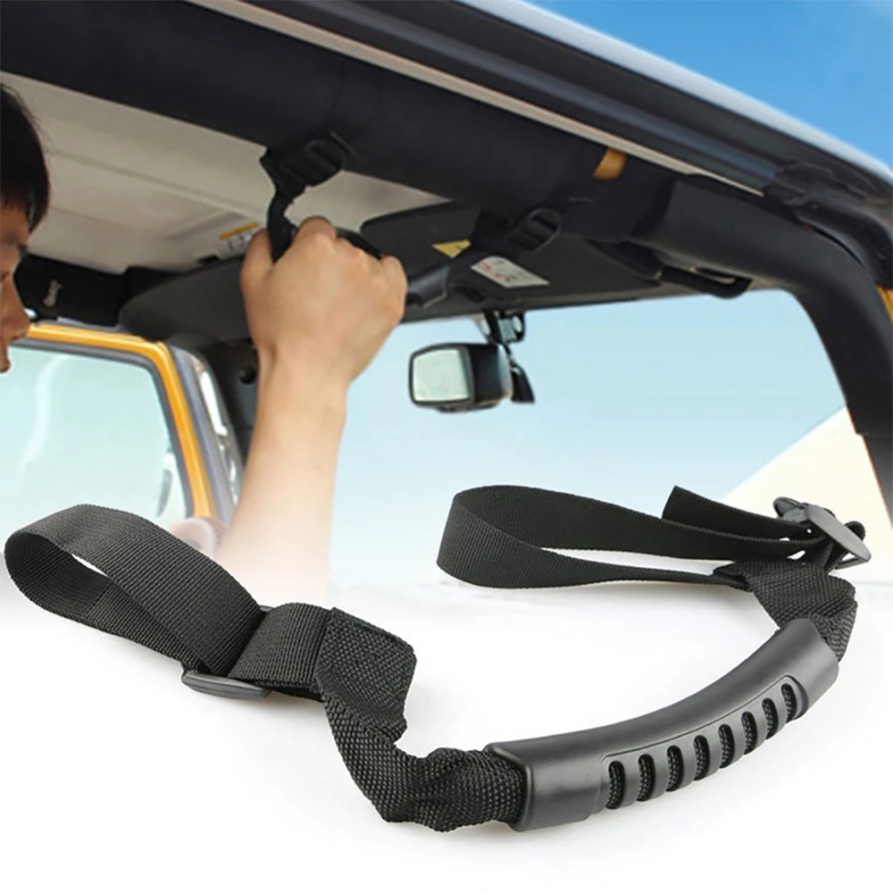 Car Roll Bar Grab Handles Grip Handle Car Roof Handles Fit For Jeep Wrangler BJ40 BJ40L Car Safety Armrest Grab Handle Interior