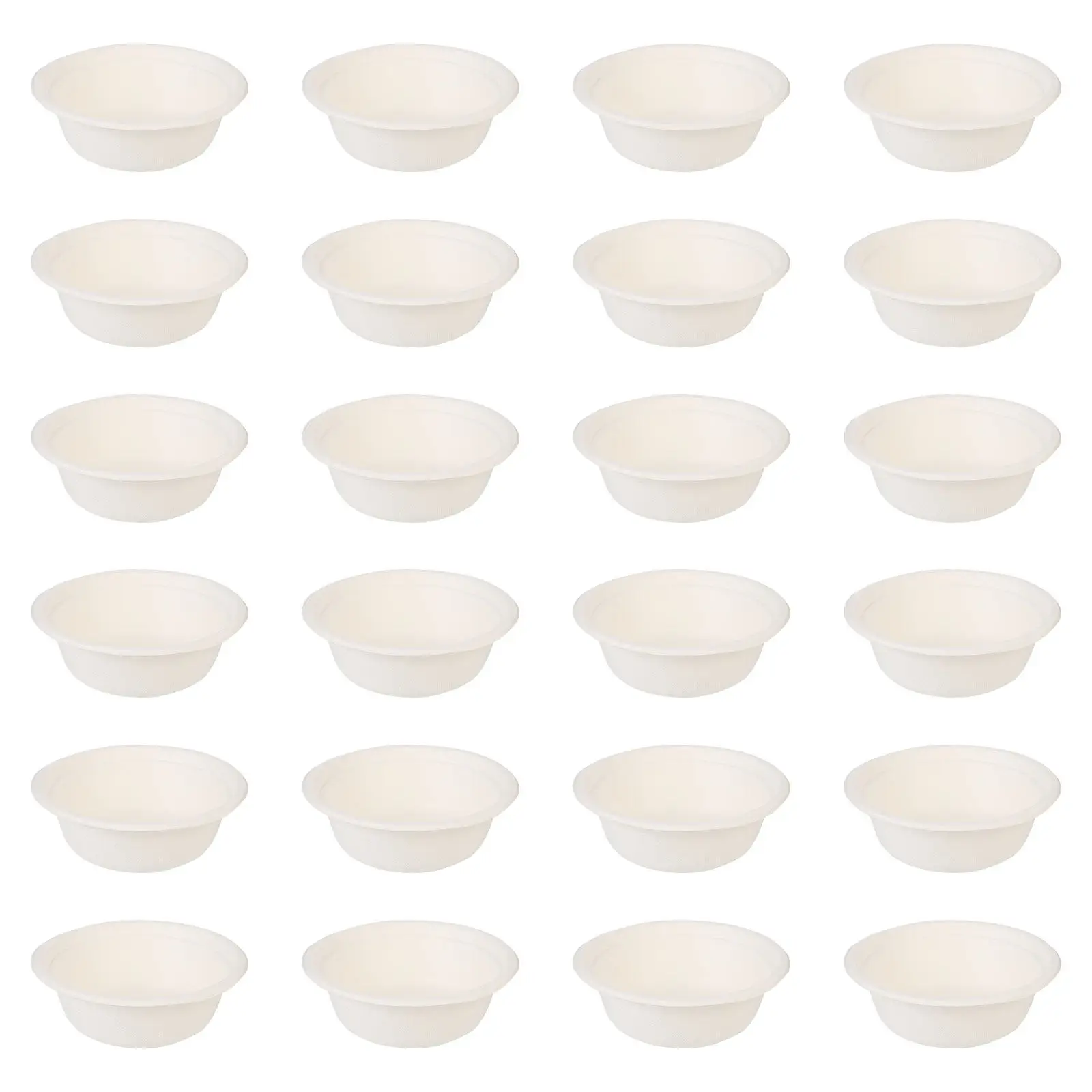 50pcs Eco-Friendly Food Bowls Biodegradable Rice Containers For Camping Soup Salad Takeaway Home Use Table-Out Bowl Degradable