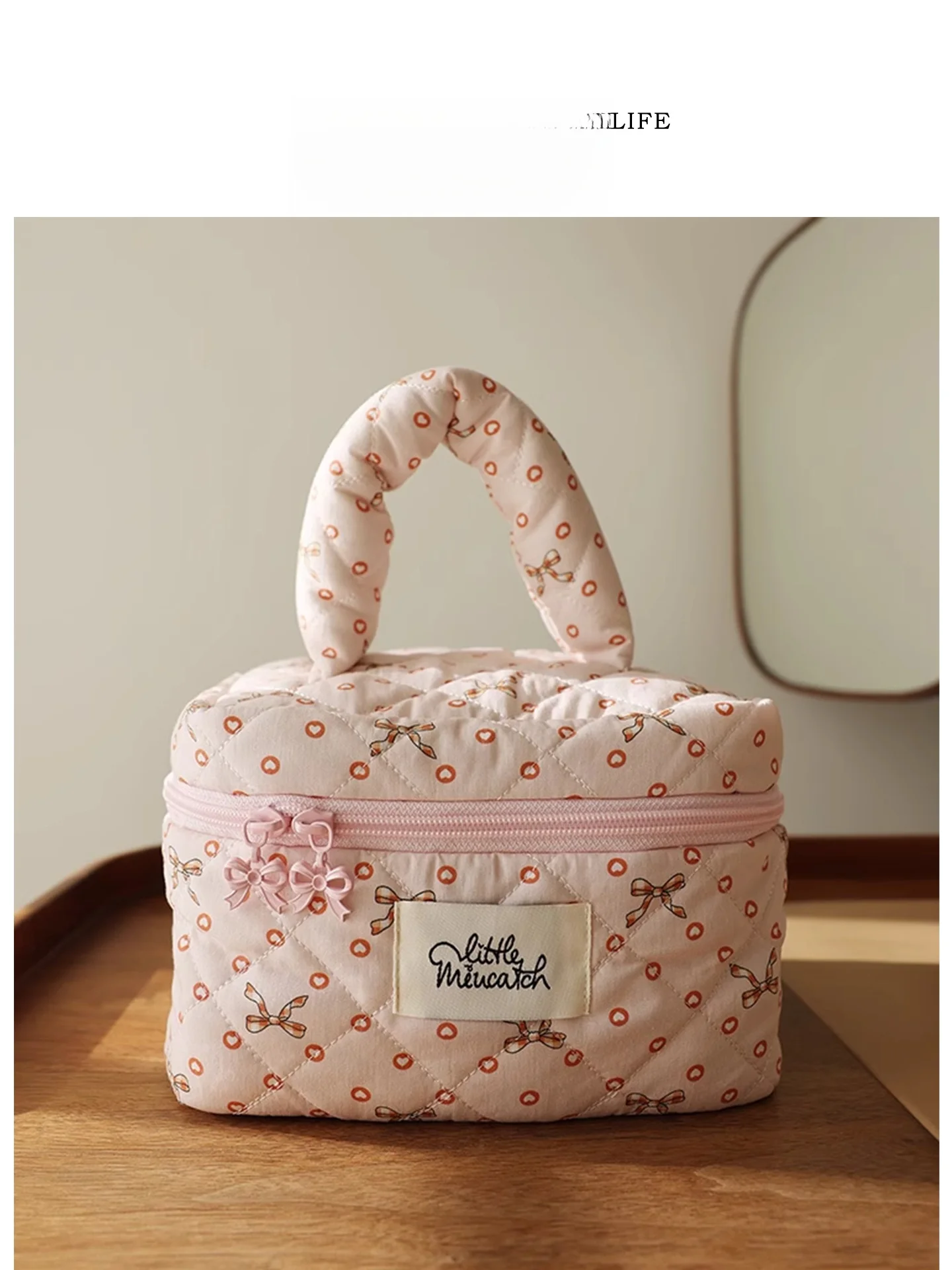 

Tlife Genial Large Capaci Cosmetic Bag Warm Velvet Travel Portable Storage Box Skin Care Product Organizer Cotton Color