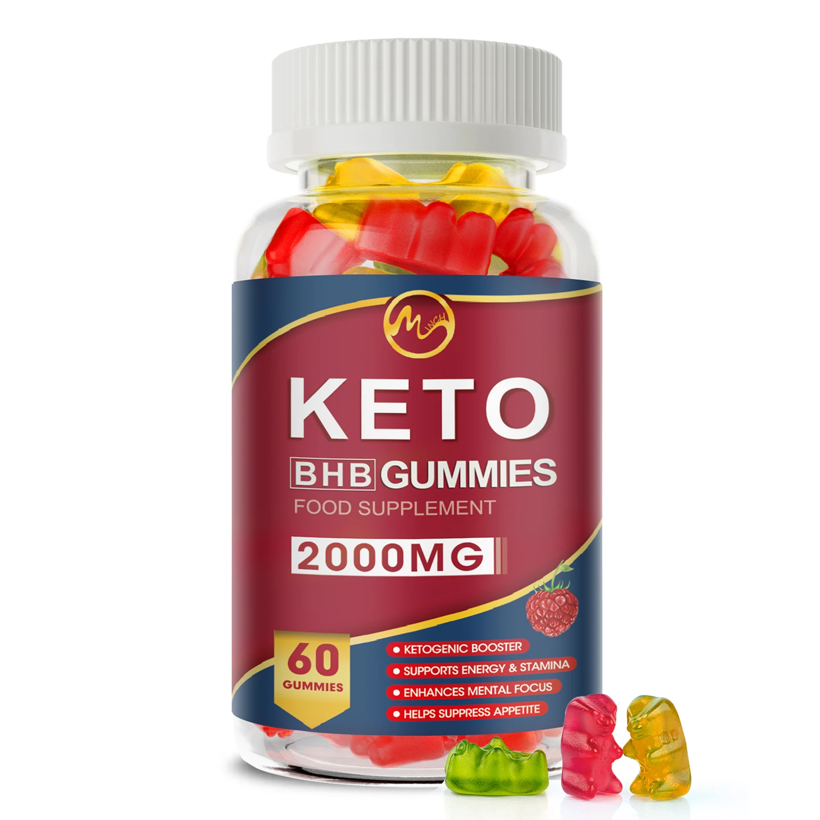

Minch Keto Gummies with Apple Cider Vinegar for Physical and Mental Energy and Focus,Organic Low Carb Gummies for Women and Men