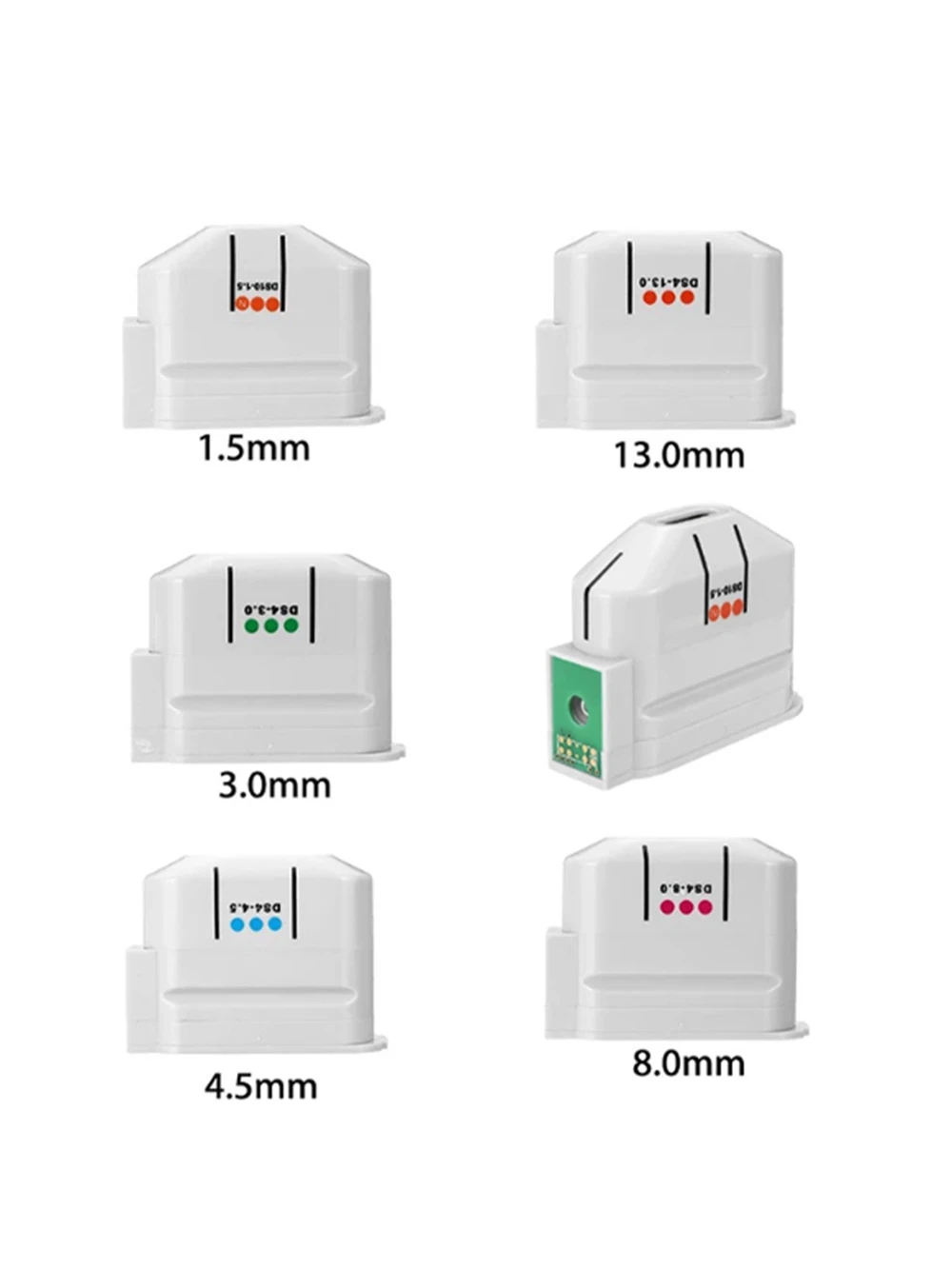 Versione 2.0.H/2.3.H Cartuccia HIFU per corpo facciale da 10000 colpi/trasduttore HIFU/teste HIFU 1,5 mm 3,0 mm 4,5 mm 8,0 mm 13,0 mm