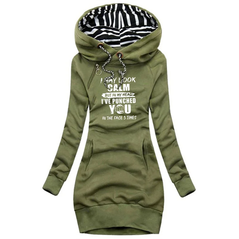 Autumn and Winter Women Dresses Fashion Long Sleeve Hoodie Dress Casual Hooded Dresses for Women Pullover Dress