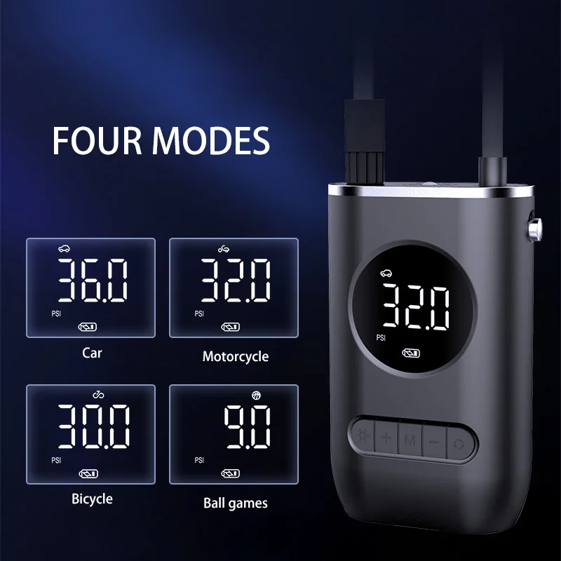 

Wireless Charging Mini Electric Tire Inflator Wireless Charging Air Pump Gas Filling Mini Dual-Use Car Charging Inflation Pump