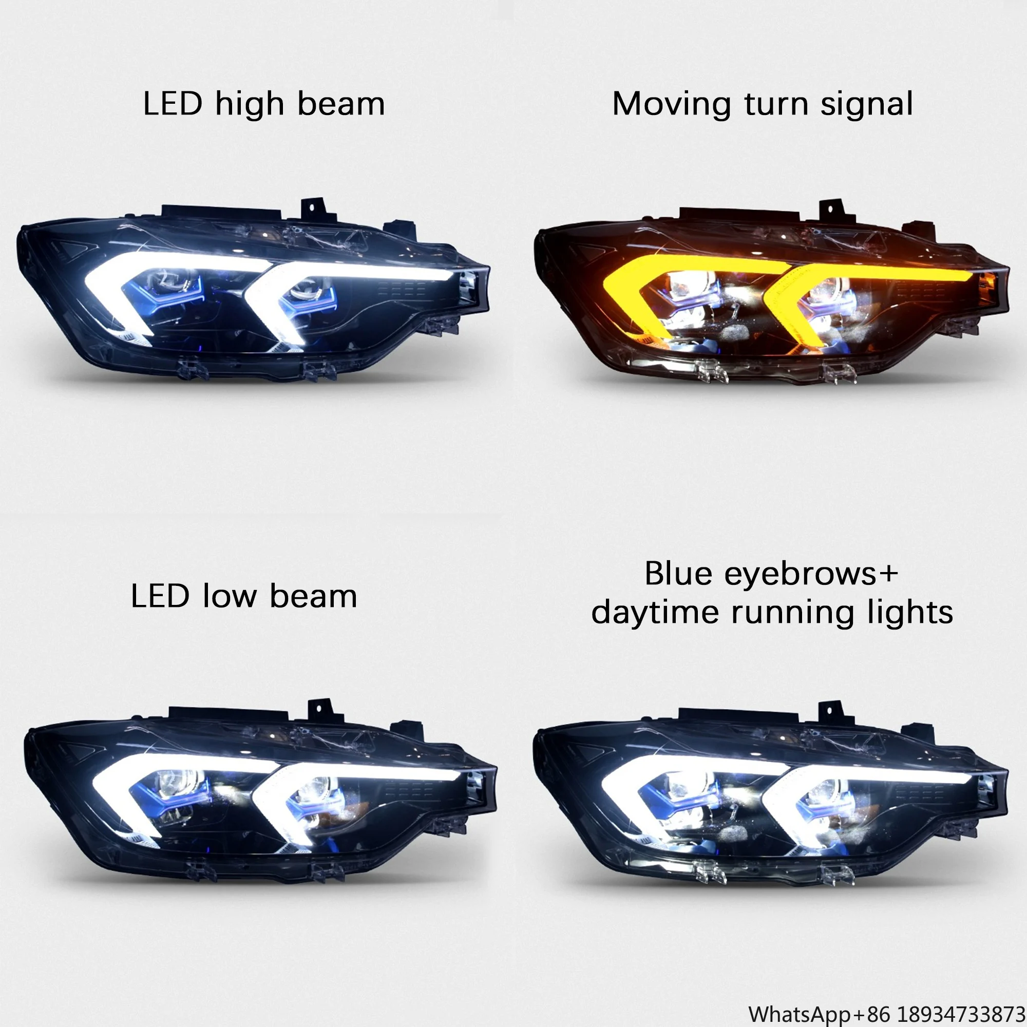 Led Headlamp For BMW 3-series Front Lamp 2013-2018 F30 F35 F80 320i 328i 330i 335i Headlights Front Lamp Assembly