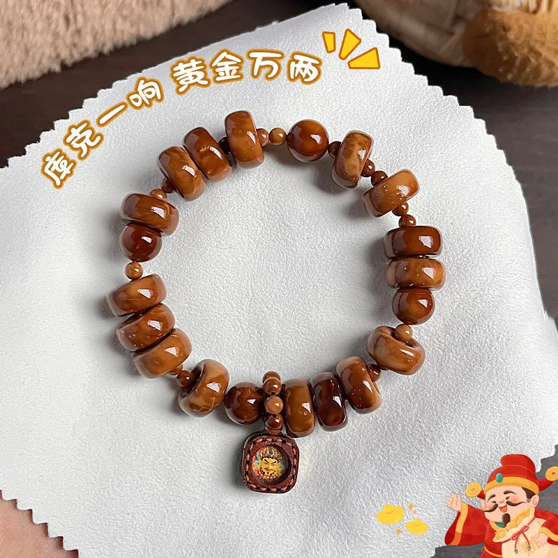 Premium Cook Donut Single-Strand Design Bodhi Seed Light Luxury Niche Buddhist Bead Bracelet