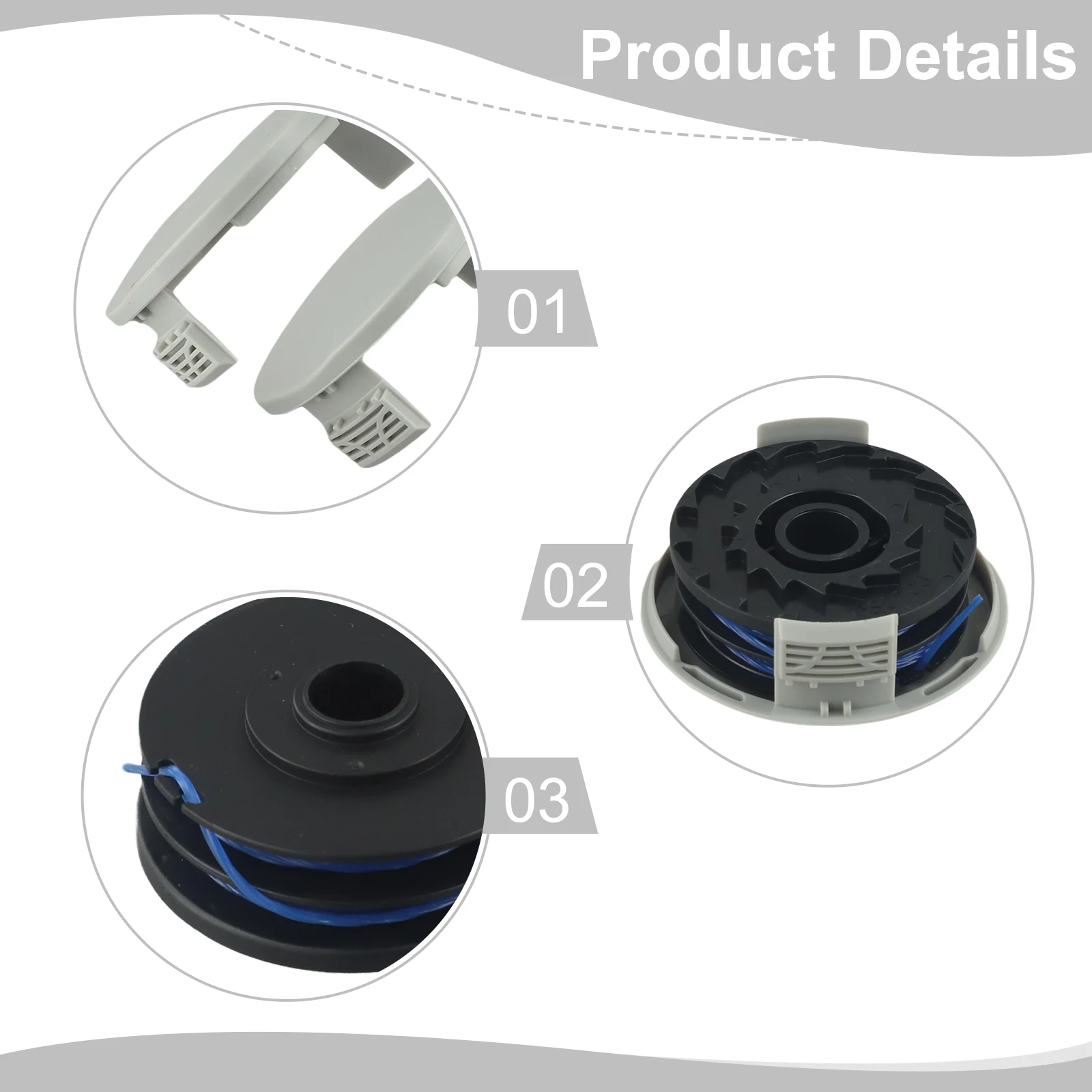 8/10pcs Grass Trimmer Spool Line Brush Cutter Head Cover For RLT4027 RLT4125 RLT5027 String Trimmer Spool Line Spool Cap Cover