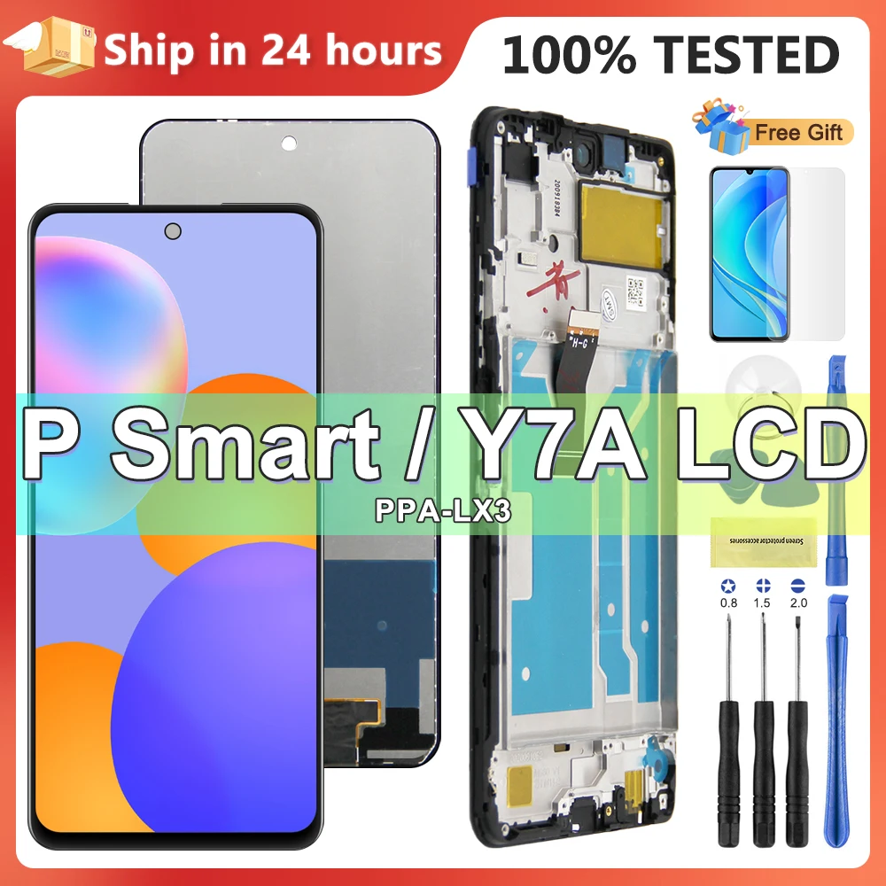 

AMOLED For Huawei P Smart 2021 LCD PPA-LX1 LX2 Display Touch Screen Digitizer AssemblyFor Honor X10 Lite DNN-LX9 For Huawei Y7A