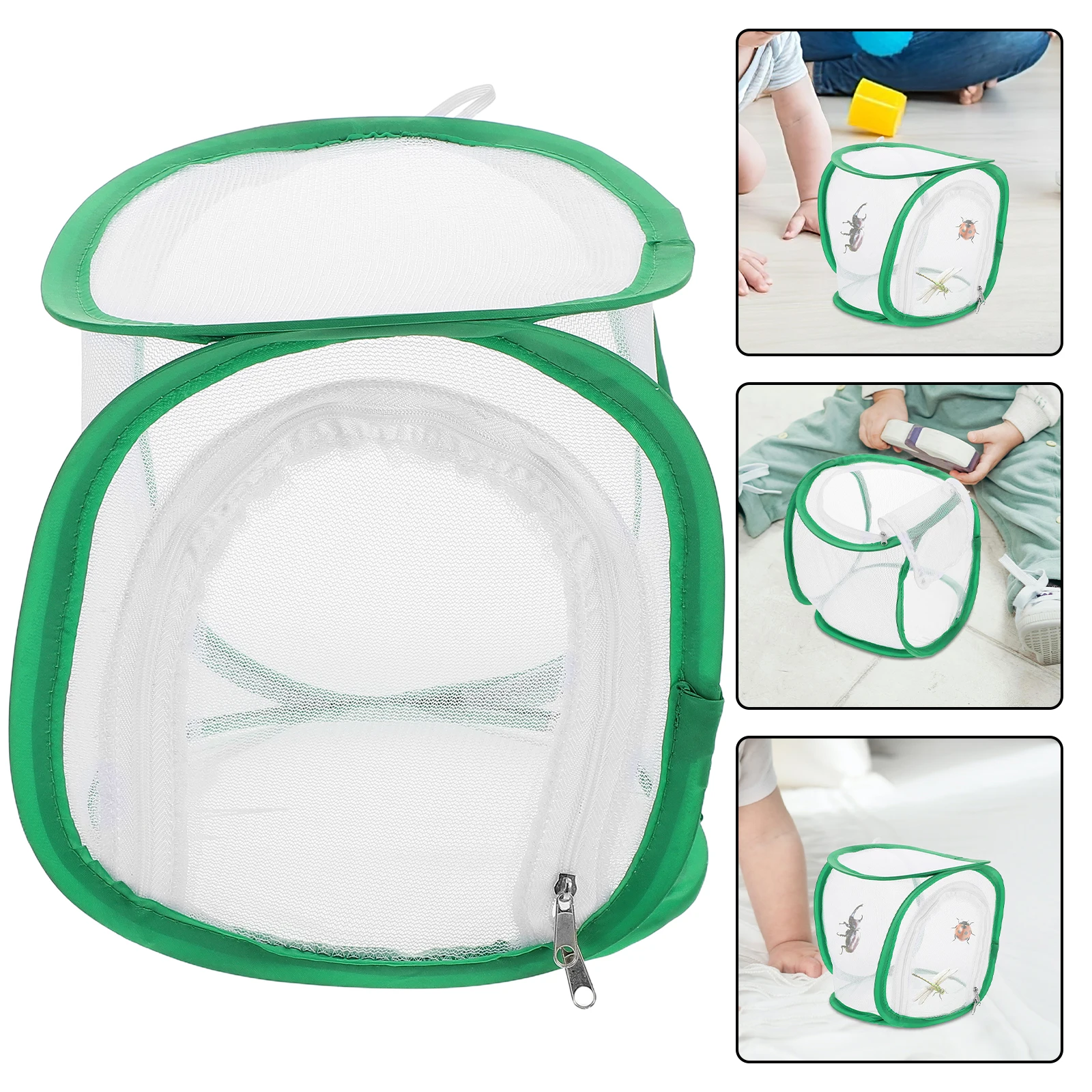 

Mini Observation Cage Butterfly Habitation Clear for Transport Catching Net Terrarium