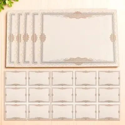 

100 Sheets Writable Certificate Paper Blank Diploma Liner for Academic Awards School Office Honor Completion Decorative Inner